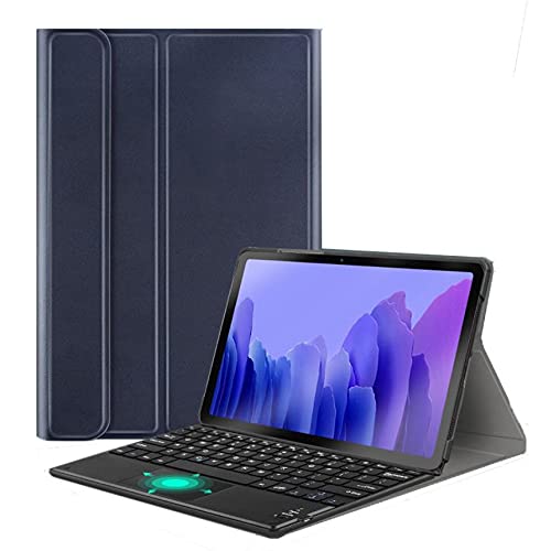 ProElite Detachable Wireless Bluetooth Touchpad Keyboard flip case Cover for Samsung Galaxy Tab A7 Lite 8.7 inch SM-T220/T225/T227, Dark Blue