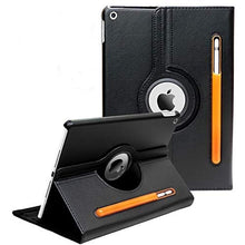Load image into Gallery viewer, ProElite Smart Case for Apple ipad 7th/8th/9th Gen (2021) 10.2 inch , 360 Degree Rotating Stand Leather Protective Cover, (Black) with Pencil Holder
