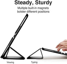Load image into Gallery viewer, ProElite Smart Flip Case Cover for Apple ipad 7th/8th/9th Gen (2021) 10.2 inch with Stylus Pen, Translucent &amp; Hard Back, Grey
