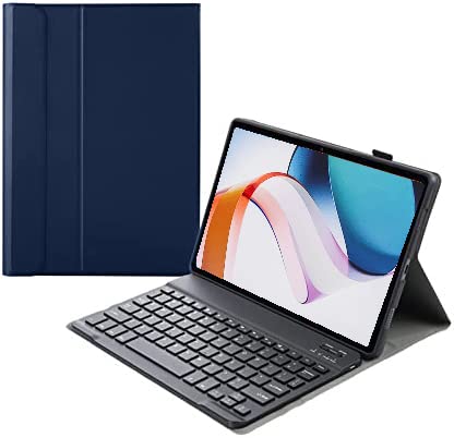 ProElite Detachable Wireless Bluetooth Keyboard flip case Cover for Redmi Pad 10.6 inch, Dark Blue