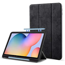 Load image into Gallery viewer, ProElite PU Smart Flip case Cover for Samsung Galaxy Tab S6 Lite 10.4 Inch SM-P610/P615 with S Pen Holder , Black
