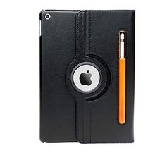 Load image into Gallery viewer, ProElite Smart Case for Apple ipad 7th/8th/9th Gen (2021) 10.2 inch , 360 Degree Rotating Stand Leather Protective Cover, (Black) with Pencil Holder
