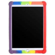 Load image into Gallery viewer, ProElite Soft Silicon Back case Cover with Stand for Apple iPad 9.7&quot; 5th/6th Gen Air 1 Air 2 Pro 9.7, Rainbow
