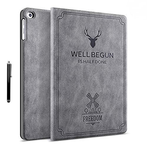 ProElite Deer Flip case Cover for Lenovo Tab M10 HD 2nd Gen TB-X306X / Smart Tab M10 HD 2nd Gen TB-X306F with Stylus Pen, Grey