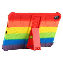 Load image into Gallery viewer, ProElite Soft Silicon Back case Cover with Stand for Apple iPad 10.2&quot; 9th Gen (2021) / 8th Gen / 7th Gen, Rainbow
