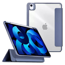 Load image into Gallery viewer, ProElite Hybrid Detachable Magnetic Case Cover for Apple iPad Air 10.9 inch 5th/4th Generation with Pencil Holder, Lavender [Transparent Back]
