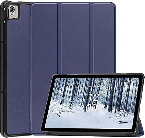 ProElite Smart Trifold Flip case Cover for Nokia Tab T21 10.4 inch Tablet, Dark Blue