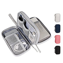 Load image into Gallery viewer, ProElite Nylon 2 Layers Power Bank case Hard Drive Case for 2.5-inch Western Digital, Seagate, Toshiba, Electronic Organizer Case for Gadget Hard Disk, Earphone, Waterproof, Grey
