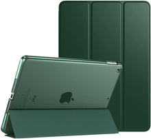 Load image into Gallery viewer, ProElite Smart Trifold Flip Stand Case Cover for Apple iPad 10.2&quot; 9th Gen (2021) / 8th Gen / 7th Gen, Translucent Back, Dark Green
