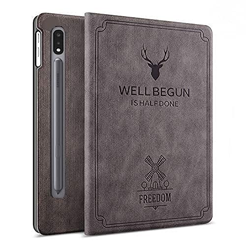 ProElite Deer Flip case Cover for Samsung Galaxy Tab S8 Ultra 14.6 inch SM-X900/ X906 (Supports S Pen Magnetic Attachment), Coffe