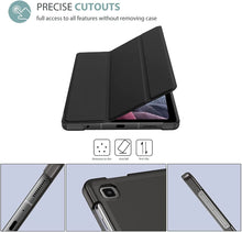 Load image into Gallery viewer, ProElite Smart Flip Case Cover for Samsung Galaxy Tab A7 Lite 8.7&quot; SM-T220/225 Translucent Back with Stylus Pen, Black
