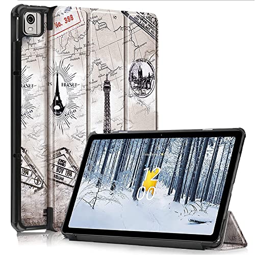 ProElite Smart Trifold Flip case Cover for Nokia Tab T21 10.4 inch Tablet, Eiffel