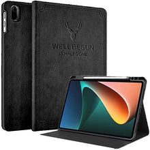 Load image into Gallery viewer, ProElite Deer Flip case Cover for Xiaomi Mi Pad 5 11&quot; Tablet with Pen Holder, Black
