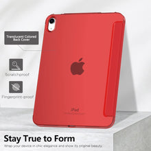 Load image into Gallery viewer, ProElite Cover for Apple iPad (A16) 11th/10th Generation (2025/2022) Cover Case, Transparent Smart case for iPad 11th/10th Gen 2025/2022 (Supports Auto Sleep Wake) with Stylus Pen, Red
