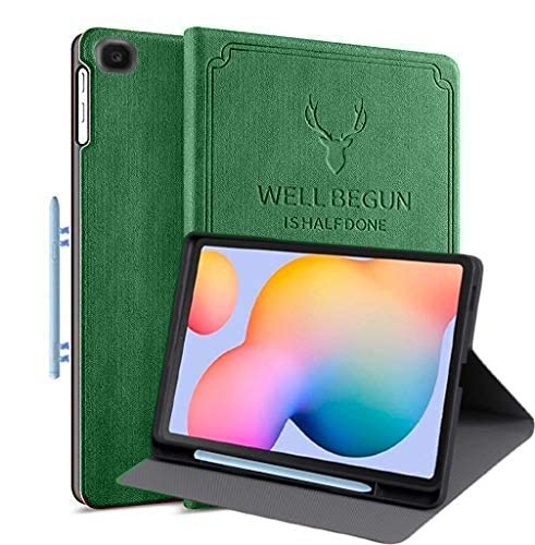 ProElite Deer Smart Flip case Cover for Samsung Galaxy Tab S6 Lite 10.4 Inch 2022 SM-P610/P615 with S Pen Holder, Green
