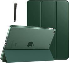 Load image into Gallery viewer, ProElite Smart Trifold Hard Back Flip Stand Case Cover for Apple iPad 9.7 inch 2018/2017 Air 1 Air 2 5th 6th Generation with Stylus Pen- Dark Green
