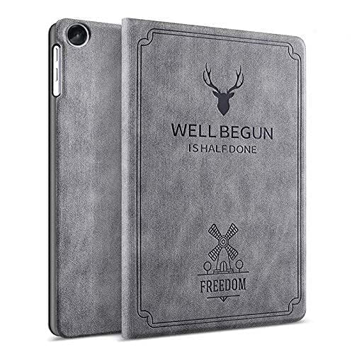 ProElite Deer Flip case Cover for Motorola Moto Tab G62 10.6 inch Tablet, Grey