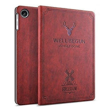 Load image into Gallery viewer, ProElite Deer Flip case Cover for Motorola Moto Tab G62 10.6 inch Tablet, Wine Red
