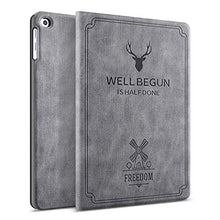 Load image into Gallery viewer, ProElite Smart Deer Flip case Cover for iPad 9.7 inch 2018/2017 / Air 2 / Air 5th 6th Generation (A1822/A1823/A1893/A1954) -Grey
