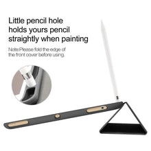 Load image into Gallery viewer, ProElite PU Smart Flip Case Cover for Apple iPad Air 4th/5th Gen 10.9&quot; with Pencil Holder, Black (Supports Pencil Magnetic Attachment)
