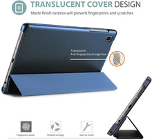 Load image into Gallery viewer, ProElite Smart Flip Case Cover for Samsung Galaxy Tab A7 Lite 8.7&quot; SM-T220/225 Translucent Back with Stylus Pen, Dark Blue
