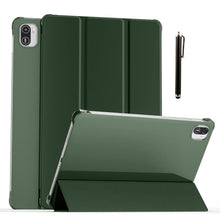 Load image into Gallery viewer, ProElite Smart Flip Case Cover for Xiaomi Mi Pad 5 11&quot;, Translucent Back with Stylus Pen, Dark Green
