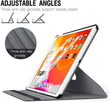 Load image into Gallery viewer, ProElite Smart Case for Apple ipad 7th/8th/9th Gen (2021) 10.2 inch , 360 Degree Rotating Stand Leather Protective Cover, (Black) with Pencil Holder
