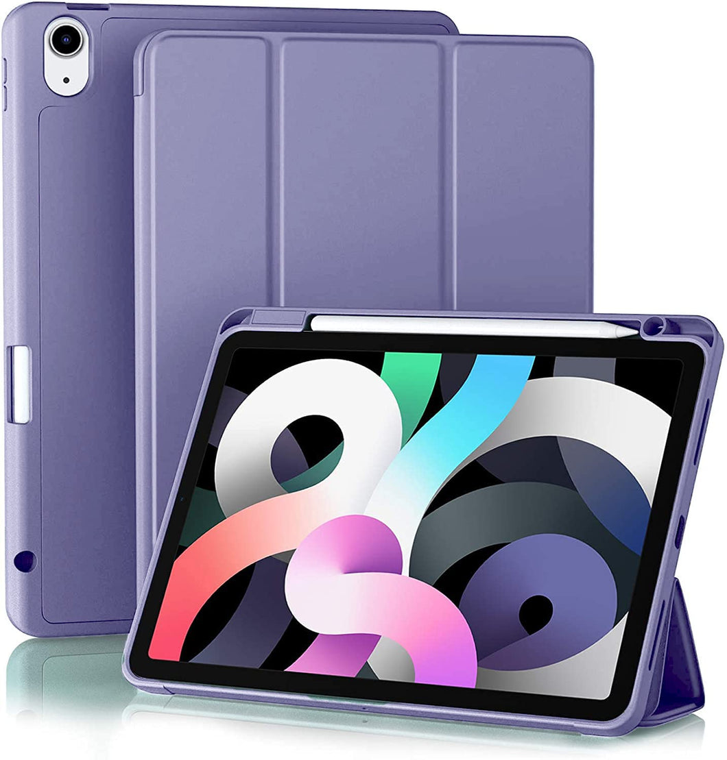 ProElite Pencil Case for iPad Air 5th/4th 2020 10.9 Inch [Auto Sleep/Wake Cover] [Pencil Holder] [Soft Flexible Case] Recoil Series - Lavender