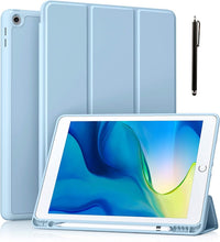 Load image into Gallery viewer, ProElite Smart Case for iPad 10.2 inch 2021 9th/8th/7th Gen [Auto Sleep/Wake Cover] [Pencil Holder] [Soft Flexible Case] Recoil Series - Light Blue with Stylus Pen
