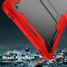 Load image into Gallery viewer, ProElite Rugged Shockproof Heavy Duty Back Case Cover for Samsung Galaxy Tab S8 Ultra 14.6 inch (SM-X900/ X906), with S Pen Holder, Red
