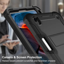 Load image into Gallery viewer, ProElite Rugged Shockproof Heavy Duty Back Case Cover for Apple iPad Mini 6/Mini 7 8.3 inch with Pencil Holder, Black
