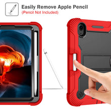 Load image into Gallery viewer, ProElite Rugged Shockproof Heavy Duty Back Case Cover for Apple iPad Mini 6/Mini 7 8.3 inch with Pencil Holder, Red
