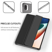 Load image into Gallery viewer, ProElite Smart Flip Case Cover for Xiaomi Mi Pad 5 11&quot;, Translucent Back with Stylus Pen, Black
