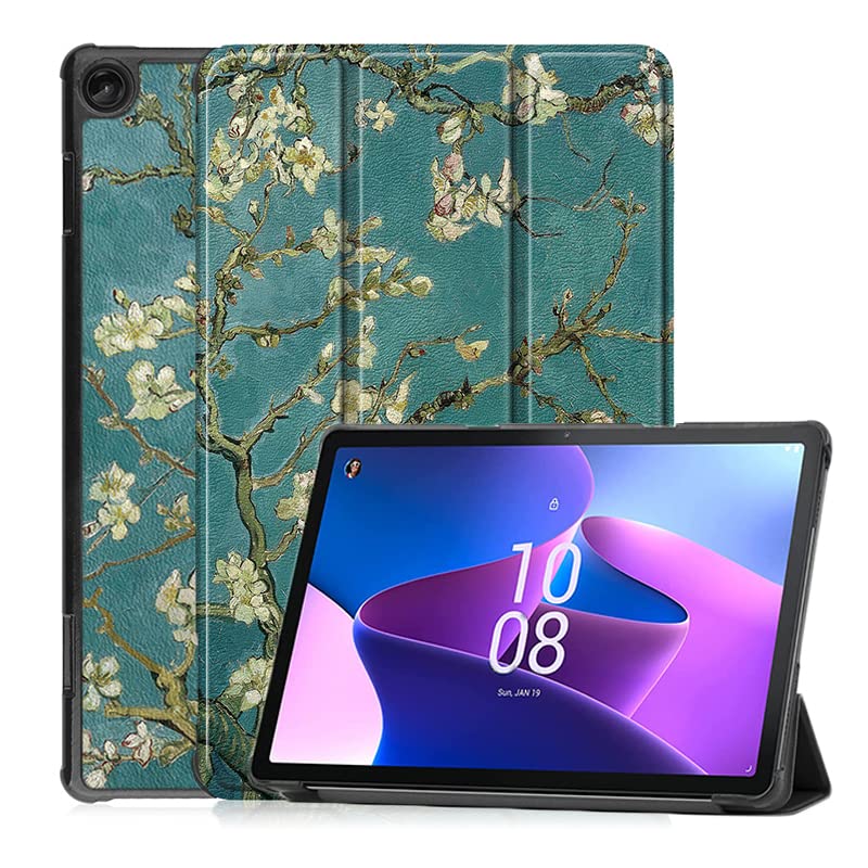 ProElite Sleek Smart Flip Case Cover for Lenovo Tab M10 FHD 3rd Gen 10.1 inch, Flowers