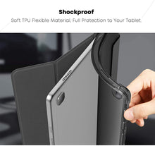 Load image into Gallery viewer, ProElite Flip case Cover for Samsung Galaxy Tab A7 10.4 Inch SM-T500/T505/T507, Black (Soft Transparent Back)
