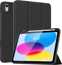 Load image into Gallery viewer, ProElite Case Cover for Apple iPad (A16) 11th/10th Generation (2025/2022), Smart Case for iPad 11th/10th Gen [Auto Sleep/Wake Cover] [Pencil Holder] [Soft Flexible Case] Recoil Series - Black
