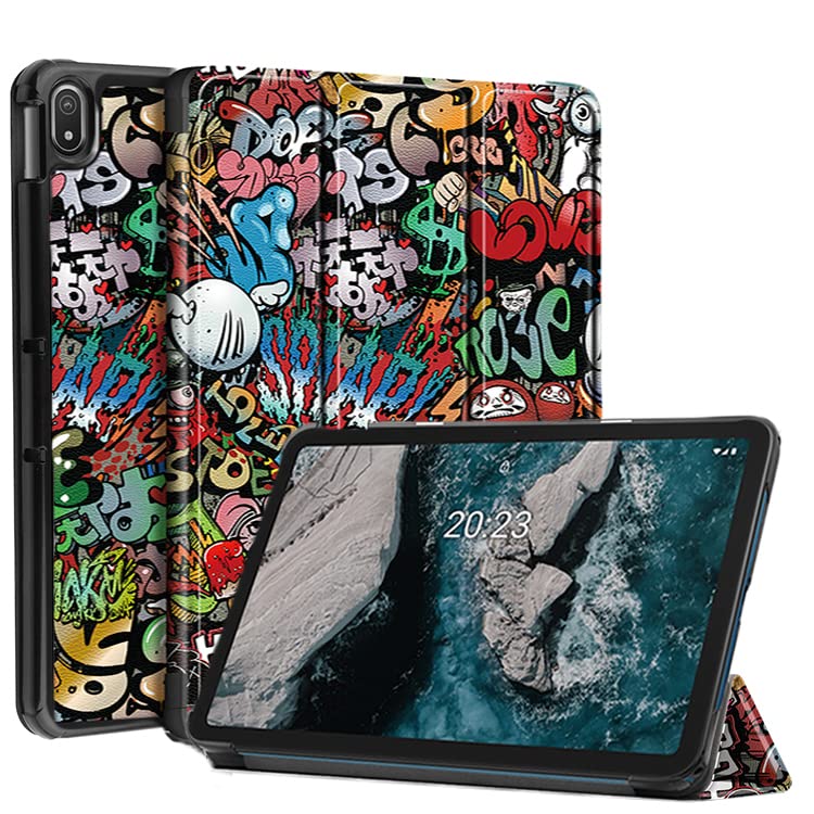 ProElite Smart Trifold Flip case Cover for Nokia Tab T20 10.36 inch Tablet, Hippy