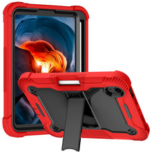 Load image into Gallery viewer, ProElite Rugged Shockproof Heavy Duty Back Case Cover for Apple iPad Mini 6 (8.3 inch 6th Gen) with Pencil Holder, Red
