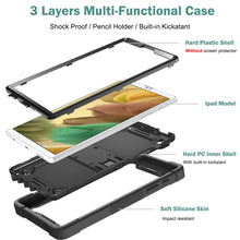 Load image into Gallery viewer, ProElite Rugged Shockproof Heavy Duty Back Case Cover for Samsung Galaxy Tab A7 Lite 8.7&quot; SM-T220/T225, with S Pen Holder, Black
