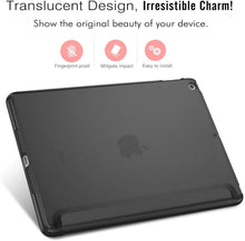 Load image into Gallery viewer, ProElite Smart Flip Case Cover for Apple ipad 7th/8th/9th Gen (2021) 10.2 inch with Stylus Pen, Translucent &amp; Hard Back, Grey
