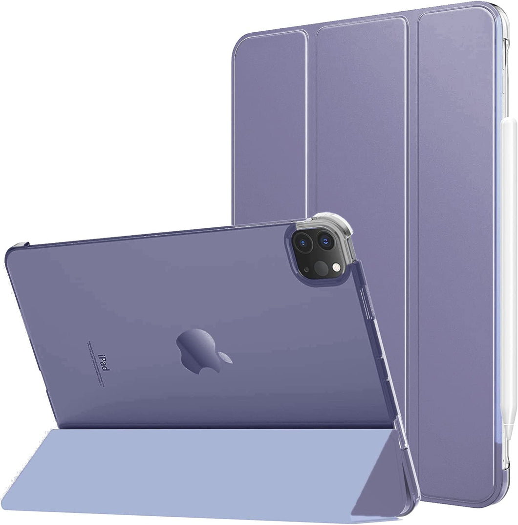 ProElite Smart Case Cover for Apple iPad Pro 11 inch 2022/2021 4th/3rd Gen [Auto Sleep/Wake ], Translucent & Hard Back, Purple