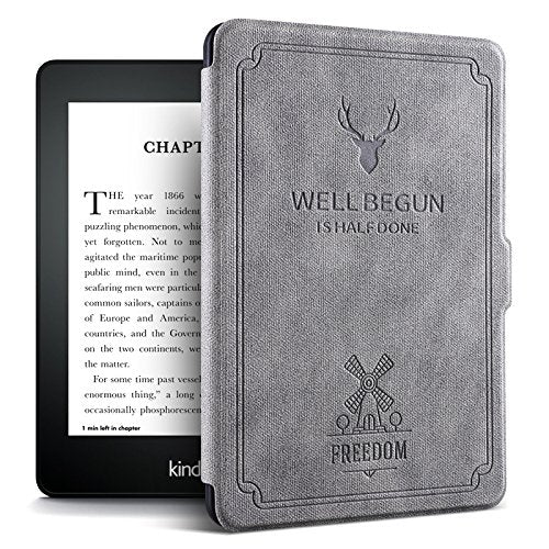 ProElite Deer Smart Flip case Cover for All Amazon Kindle Paperwhite 10th Generation (Deer Grey)