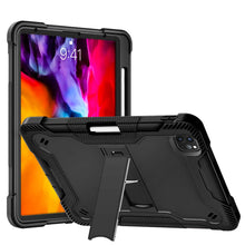 Load image into Gallery viewer, ProElite Rugged Shockproof Heavy Duty Back Case Cover for Apple iPad Pro 11&quot; 3rd Gen 2021/2020 &amp; iPad Air 5th/4th Gen 10.9&quot; with Pencil Holder, Black
