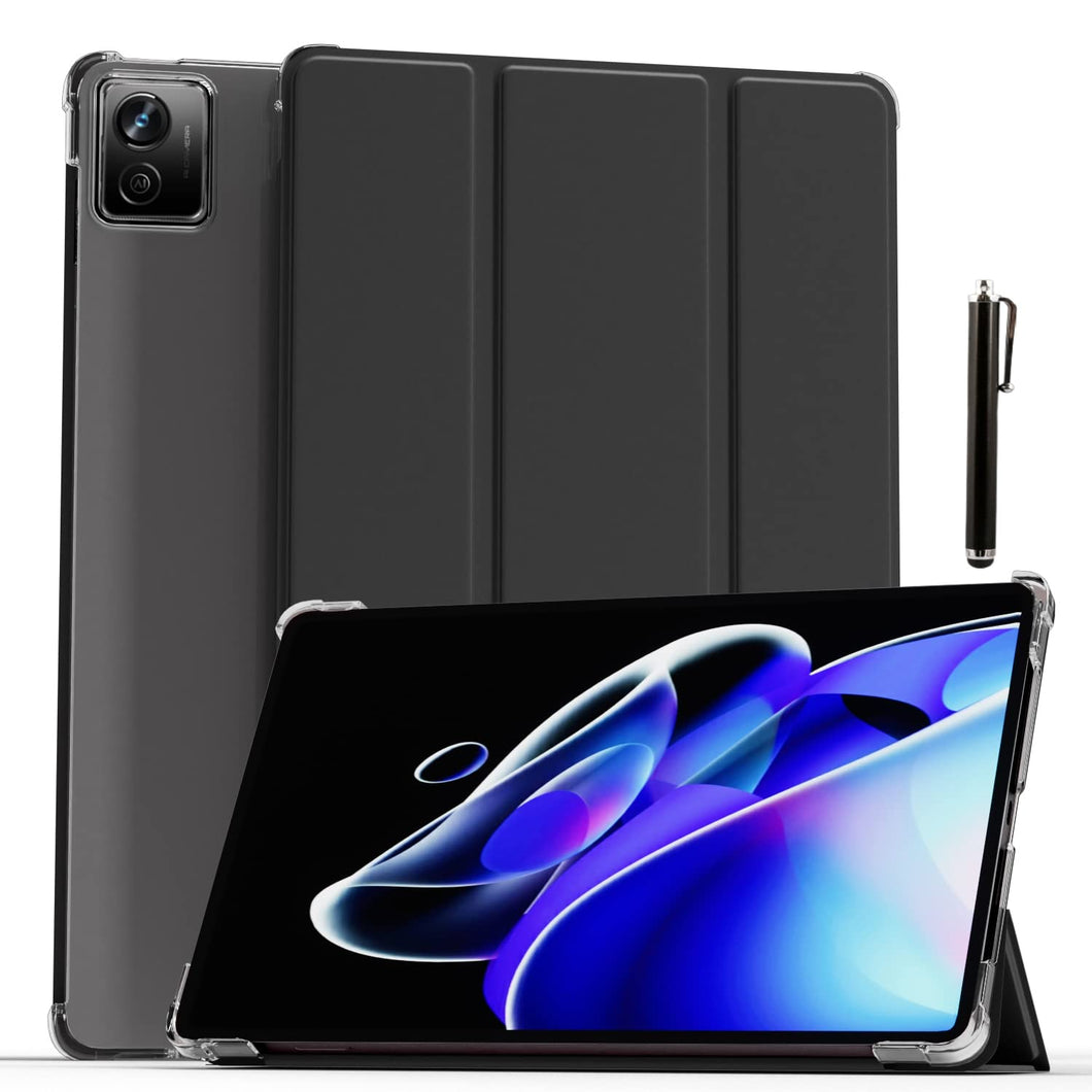 ProElite Smart Flip Case Cover for Realme Pad X 11 inch Translucent Back with Stylus Pen, Black