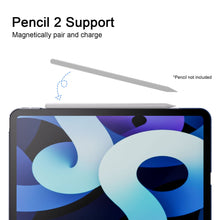 Load image into Gallery viewer, ProElite Smart Trifold Flip Case Cover for Apple iPad Air 5th/4th Gen 10.9 inch , Translucent Back with Clasp, Feather Series, Dark Blue
