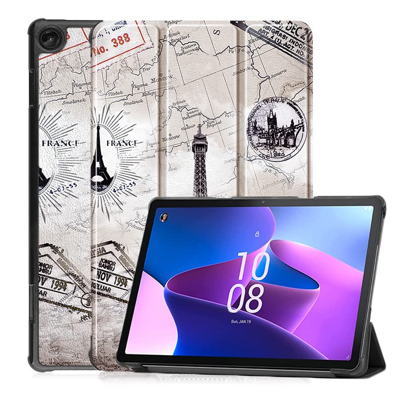 ProElite Sleek Smart Flip Case Cover for Lenovo Tab M10 FHD 3rd Gen 10.1 inch, Eiffel