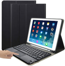 Load image into Gallery viewer, ProElite Wireless Bluetooth Touchpad Keyboard flip case Cover for Apple ipad 7th/8th/9th Gen (2021) 10.2 inch/Air 3 10.5&quot;/Pro 10.5&quot; Black
