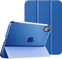 Load image into Gallery viewer, ProElite Cover Case for Apple iPad Mini 6/Mini 7 8.3 inch Case, Smart Flip Case Cover for Apple iPad Mini 6/Mini 7 8.3 inch Translucent Back, Dark Blue with Stylus Pen
