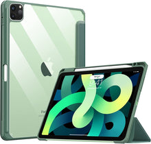 Load image into Gallery viewer, ProElite Case for iPad Air 11 Inch M3/M2 2025/2024, iPad Air 10.9 inch 5th/4th Gen &amp; iPad Pro 11 inch 4th/3rd Gen 2022 case Cover, Transparent Smart Flip Cover with Pencil Holder, Dark Green
