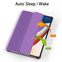 Load image into Gallery viewer, ProElite Smart Flip Case Cover for Xiaomi Mi Pad 5 11&quot;, Translucent Back with Stylus Pen, Lavender

